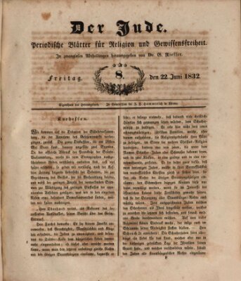 Der Jude Freitag 22. Juni 1832