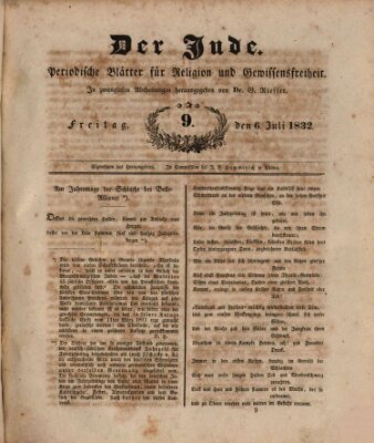 Der Jude Freitag 6. Juli 1832
