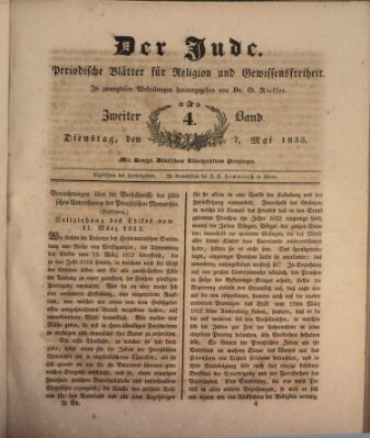 Der Jude Dienstag 7. Mai 1833