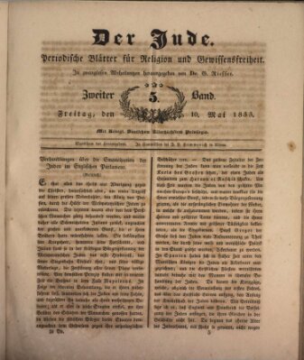 Der Jude Freitag 10. Mai 1833