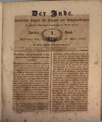 Der Jude Freitag 24. Mai 1833