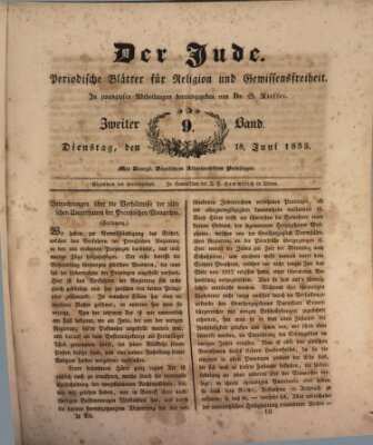 Der Jude Dienstag 18. Juni 1833