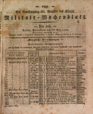 Militär-Wochenblatt Samstag 6. Mai 1820