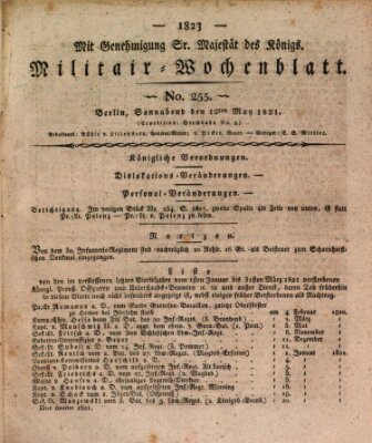 Militär-Wochenblatt Samstag 12. Mai 1821