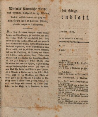 Militär-Wochenblatt Samstag 6. Dezember 1823