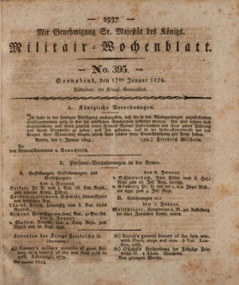 Militär-Wochenblatt Samstag 17. Januar 1824