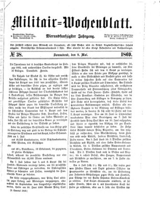 Militär-Wochenblatt Samstag 8. Mai 1869