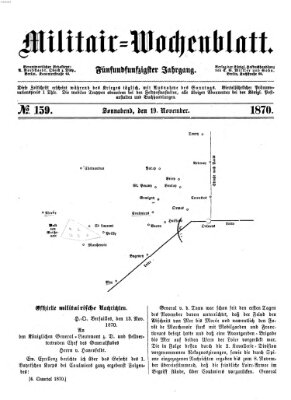 Militär-Wochenblatt Samstag 19. November 1870