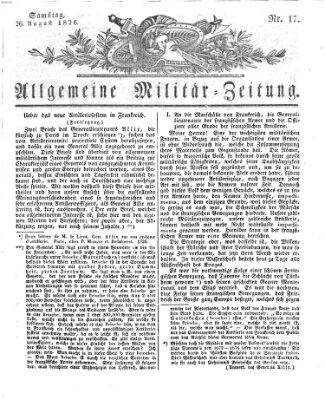 Allgemeine Militär-Zeitung Samstag 26. August 1826