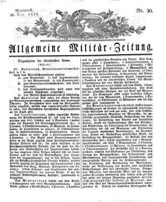 Allgemeine Militär-Zeitung Mittwoch 11. Oktober 1826