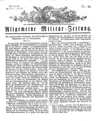 Allgemeine Militär-Zeitung Mittwoch 18. Oktober 1826