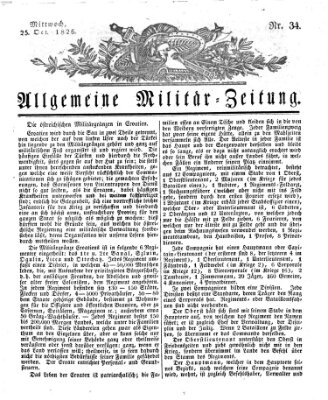 Allgemeine Militär-Zeitung Mittwoch 25. Oktober 1826