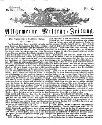 Allgemeine Militär-Zeitung Mittwoch 22. November 1826