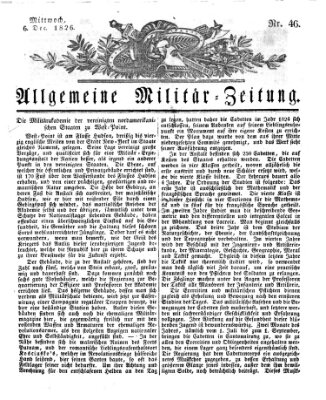 Allgemeine Militär-Zeitung Mittwoch 6. Dezember 1826