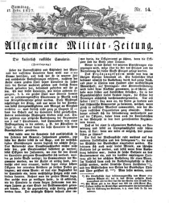 Allgemeine Militär-Zeitung Samstag 17. Februar 1827