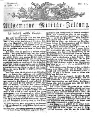 Allgemeine Militär-Zeitung Mittwoch 28. Februar 1827