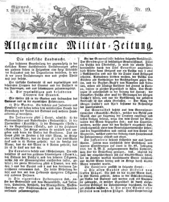 Allgemeine Militär-Zeitung Mittwoch 7. März 1827