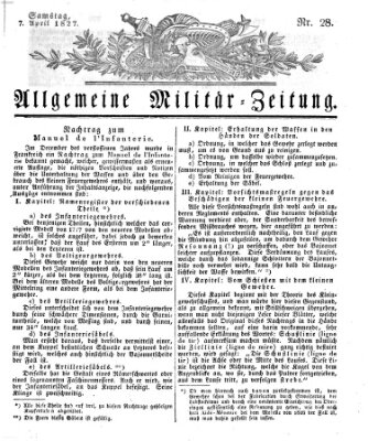 Allgemeine Militär-Zeitung Samstag 7. April 1827