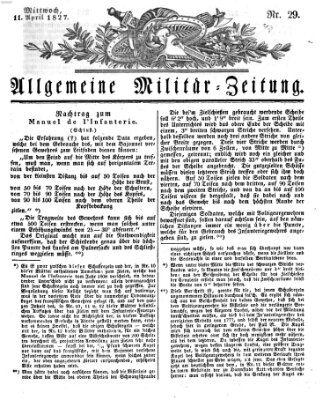 Allgemeine Militär-Zeitung Mittwoch 11. April 1827