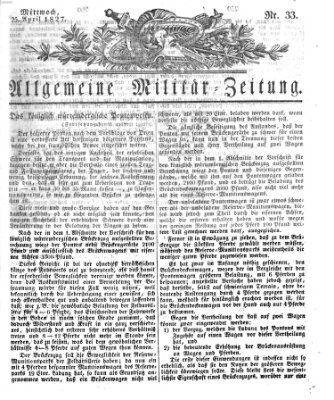 Allgemeine Militär-Zeitung Mittwoch 25. April 1827