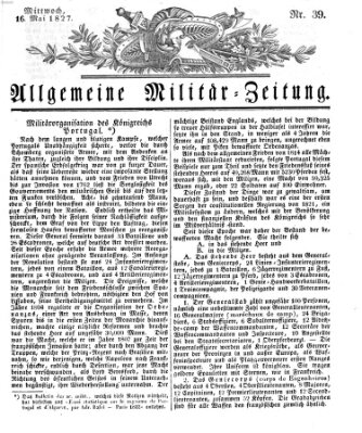 Allgemeine Militär-Zeitung Mittwoch 16. Mai 1827