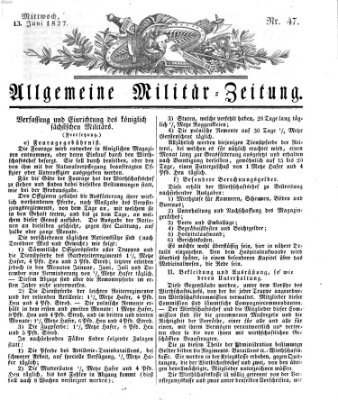 Allgemeine Militär-Zeitung Mittwoch 13. Juni 1827