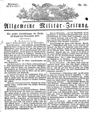 Allgemeine Militär-Zeitung Mittwoch 24. Oktober 1827