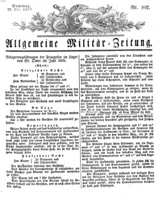 Allgemeine Militär-Zeitung Samstag 22. Dezember 1827