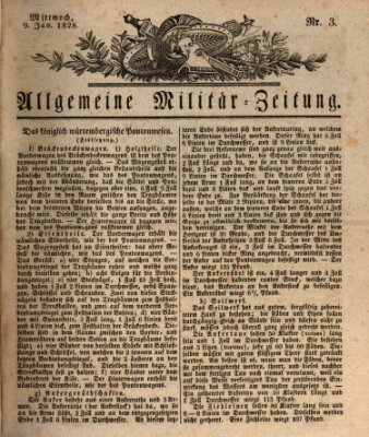 Allgemeine Militär-Zeitung Mittwoch 9. Januar 1828