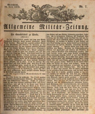 Allgemeine Militär-Zeitung Mittwoch 23. Januar 1828