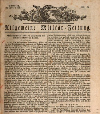 Allgemeine Militär-Zeitung Samstag 26. Januar 1828