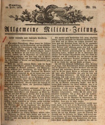 Allgemeine Militär-Zeitung Samstag 16. Februar 1828