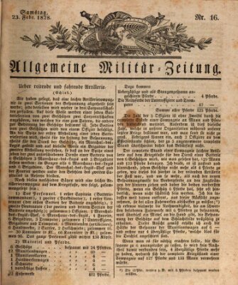 Allgemeine Militär-Zeitung Samstag 23. Februar 1828