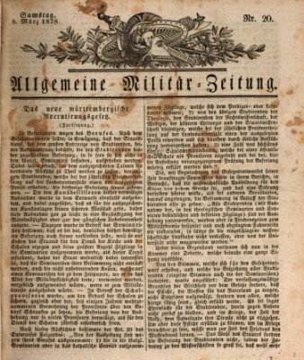 Allgemeine Militär-Zeitung Samstag 8. März 1828