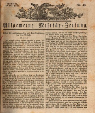 Allgemeine Militär-Zeitung Samstag 17. Mai 1828