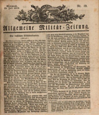 Allgemeine Militär-Zeitung Mittwoch 23. Juli 1828