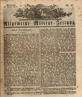 Allgemeine Militär-Zeitung Mittwoch 20. August 1828