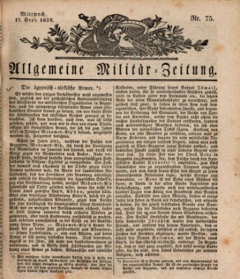 Allgemeine Militär-Zeitung Mittwoch 17. September 1828