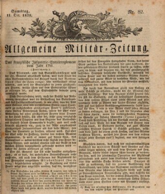 Allgemeine Militär-Zeitung Samstag 11. Oktober 1828