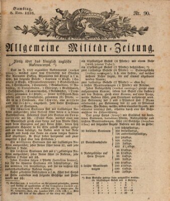 Allgemeine Militär-Zeitung Samstag 8. November 1828