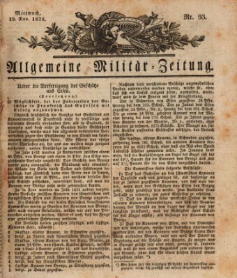 Allgemeine Militär-Zeitung Mittwoch 19. November 1828