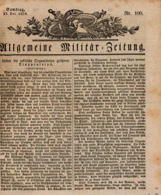 Allgemeine Militär-Zeitung Samstag 13. Dezember 1828