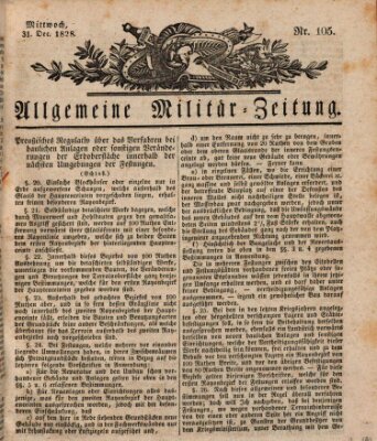 Allgemeine Militär-Zeitung Mittwoch 31. Dezember 1828