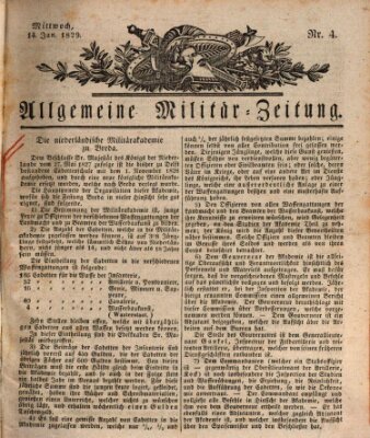 Allgemeine Militär-Zeitung Mittwoch 14. Januar 1829