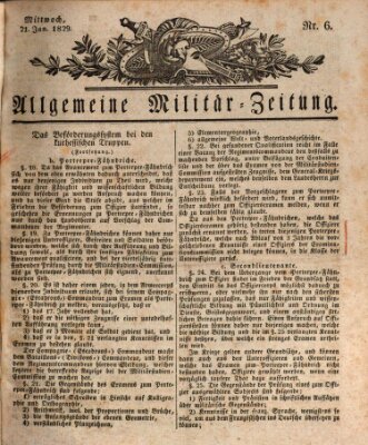 Allgemeine Militär-Zeitung Mittwoch 21. Januar 1829