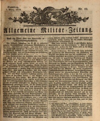 Allgemeine Militär-Zeitung Samstag 7. März 1829