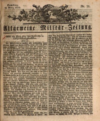 Allgemeine Militär-Zeitung Samstag 14. März 1829