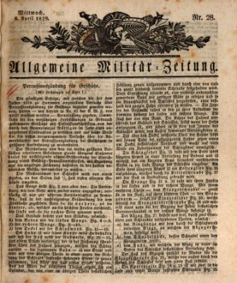 Allgemeine Militär-Zeitung Mittwoch 8. April 1829