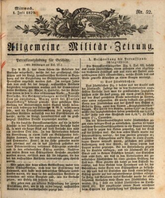 Allgemeine Militär-Zeitung Mittwoch 1. Juli 1829