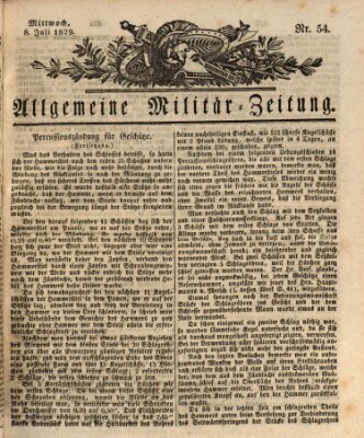 Allgemeine Militär-Zeitung Mittwoch 8. Juli 1829